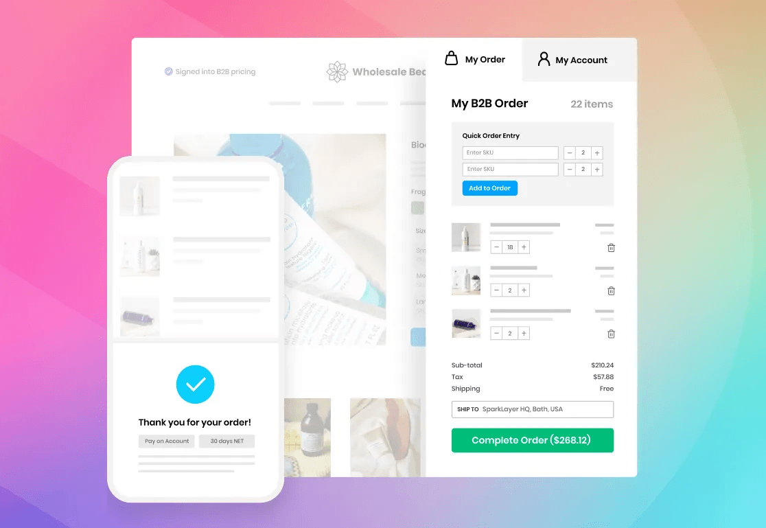 SparkLayer — wholesale ordering demo
